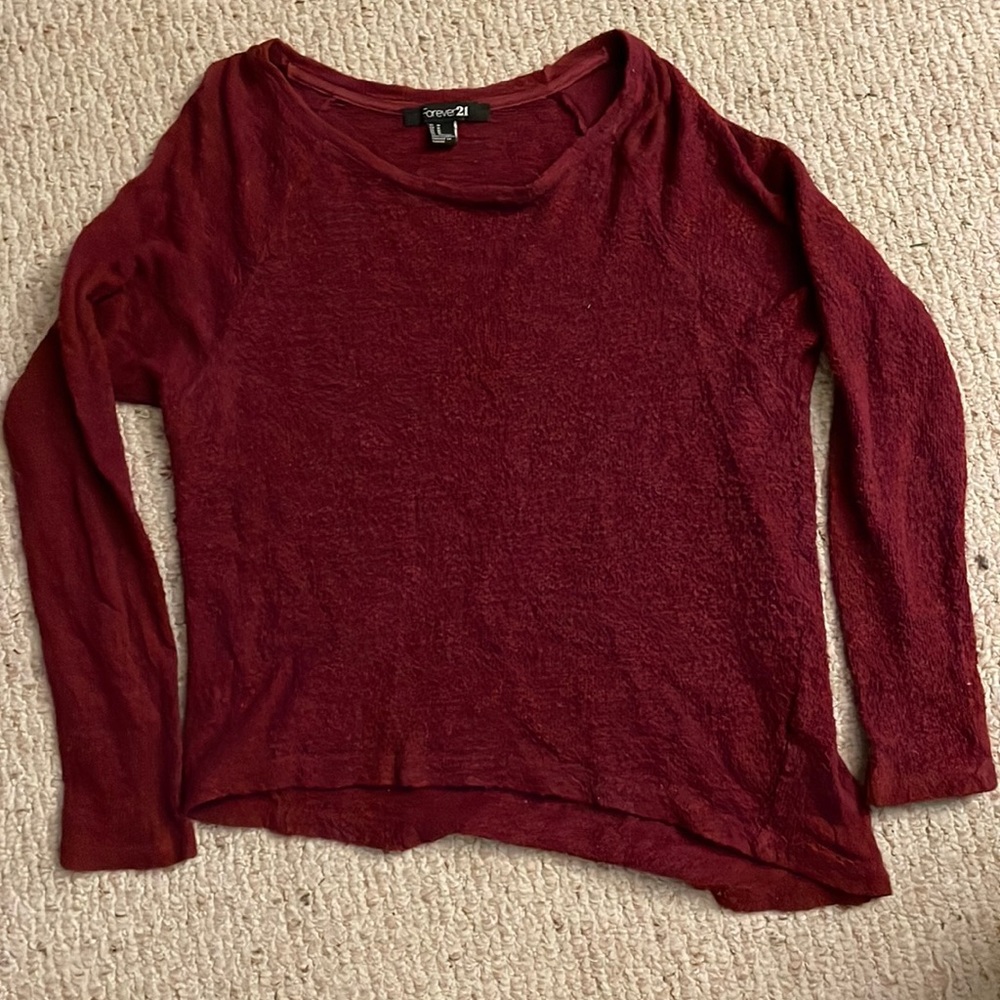 Maroon Sweater Size Medium Forever21 Side angle